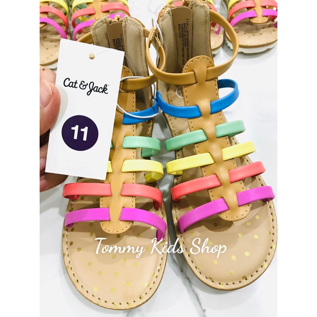 Sandal Cat & Jack cầu vồng cho bé gái
