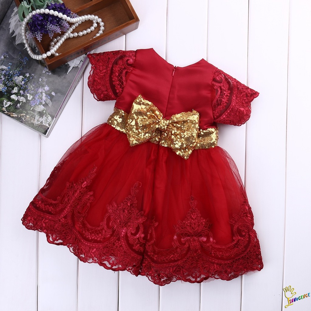 ❤XZQ-Toddler Baby Girls Sequins Tulle Formal Princess Gown Flower Dress Wedding Birthday Party