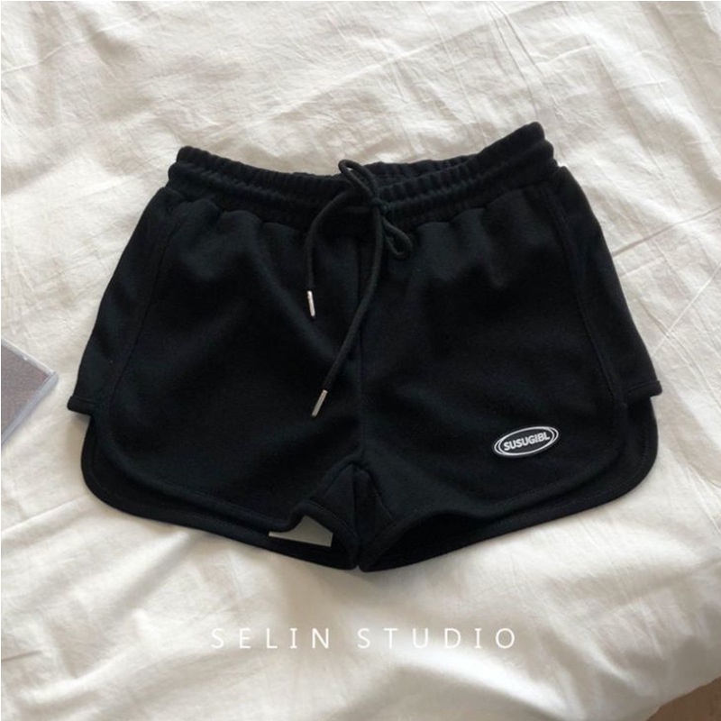 Quần Short Thể Thao Lưng Cao Phong Cách Hàn Quốc Cho Nữ