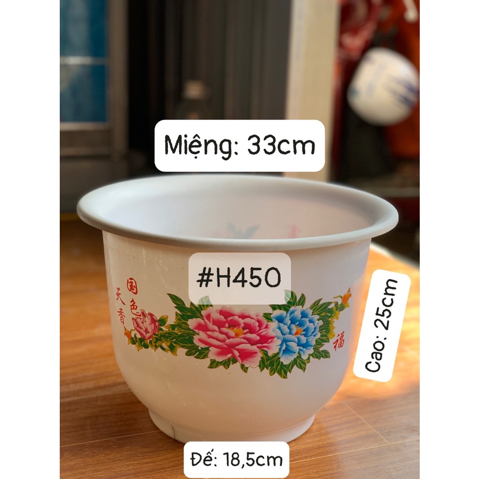 5 CHẬU NHỰA MÃ HOA MẪU ĐƠN TRẮNG #H450 (BẠT PHỦ ĐẤT CHỐNG CỎ ,KÍCH RỄ MẦM CÂY XANH LÁ...)