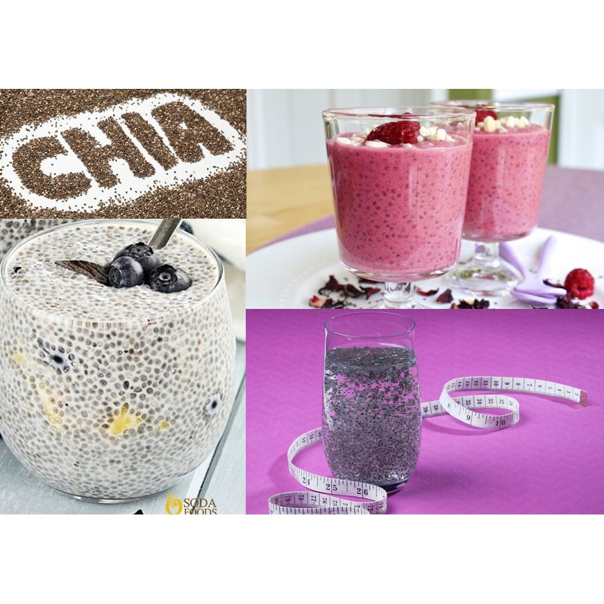 combo 1 chia tim 1kg 1 chia đen 500g hạt chia úc organic giảm cân date 2022