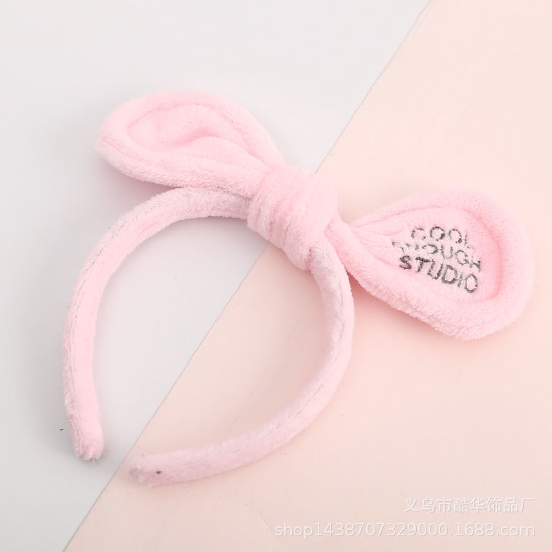 Băng đô rửa mặt thiết kế tai thỏ dễ thương