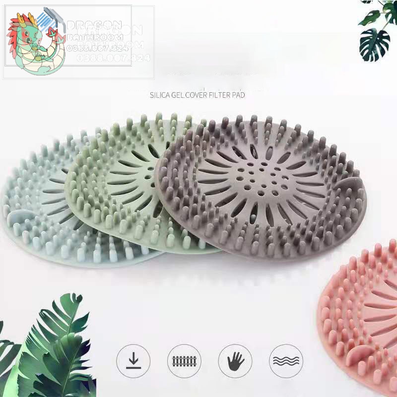 Nắp gel silica đậy ống cống thoát nước sàn nhà tắm/bồn tắm/chậu rửa-LO-205