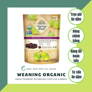 Nho khô hữu cơ không hạt Sunny Fruit 250g