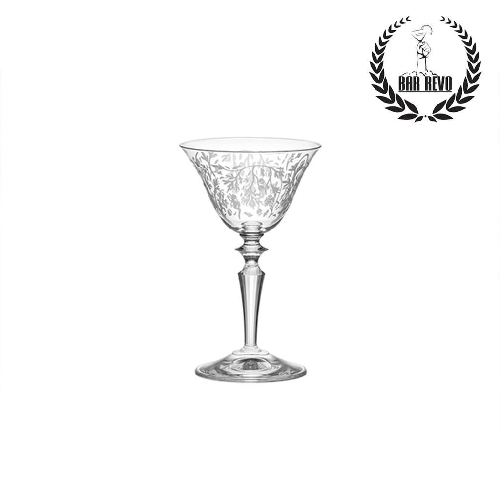 Cocktail martini Japan style glass- Ly thủy tinh họa tiết