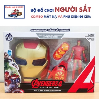 [ẢNH THẬT] - BỘ ĐỒ CHỚI SIÊU ANH HÙNG IRON MAN COMBO MẶT NẠ VÀ PHỤ KIỆN ĐI KÈM