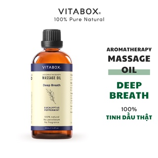 Dầu massage body VITABOX Deep Breath aromatherapy massage oil mát xa thư giãn thở sâu từ dầu nền và tinh dầu thiên thumbnail