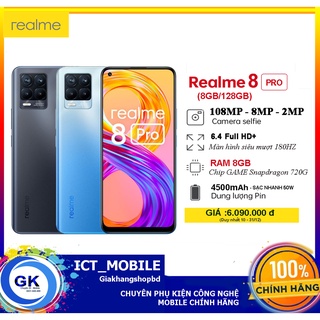 [Máy Chạy Grab] Điện thoại Realme 8 Pro 8GB / 128GB Xanh Thiên Thanh - Hàng Chính Hãng