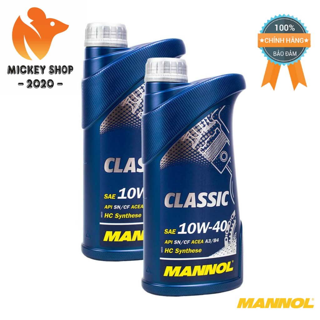 [ PRO ] Nhớt MANNOL Classic 10W-40 SN/CF 7501 1L Hàng Đức Cao Cấp Chính Hãng