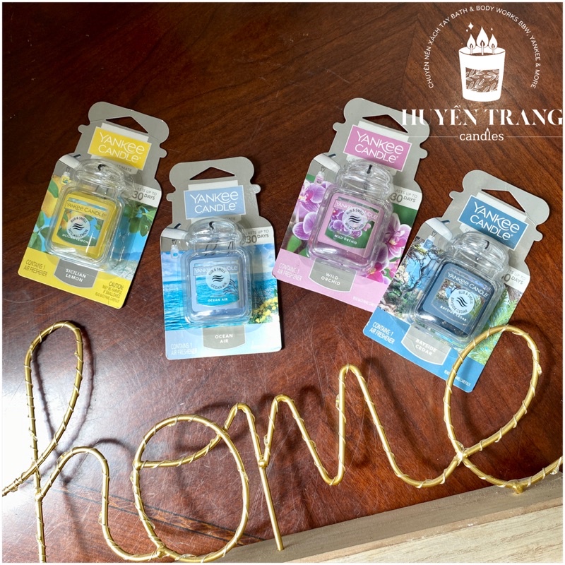 Sáp thơm treo xe hơi oto hãng Yankee Candle USA mùi hương mới