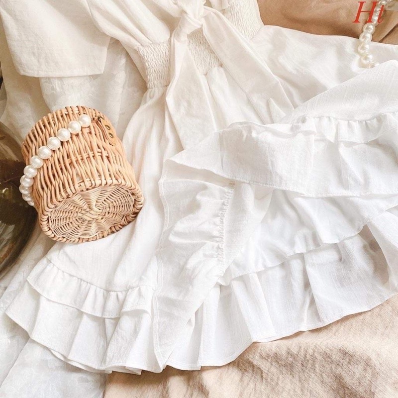 Váy xoè buộc nơ ngực HT12