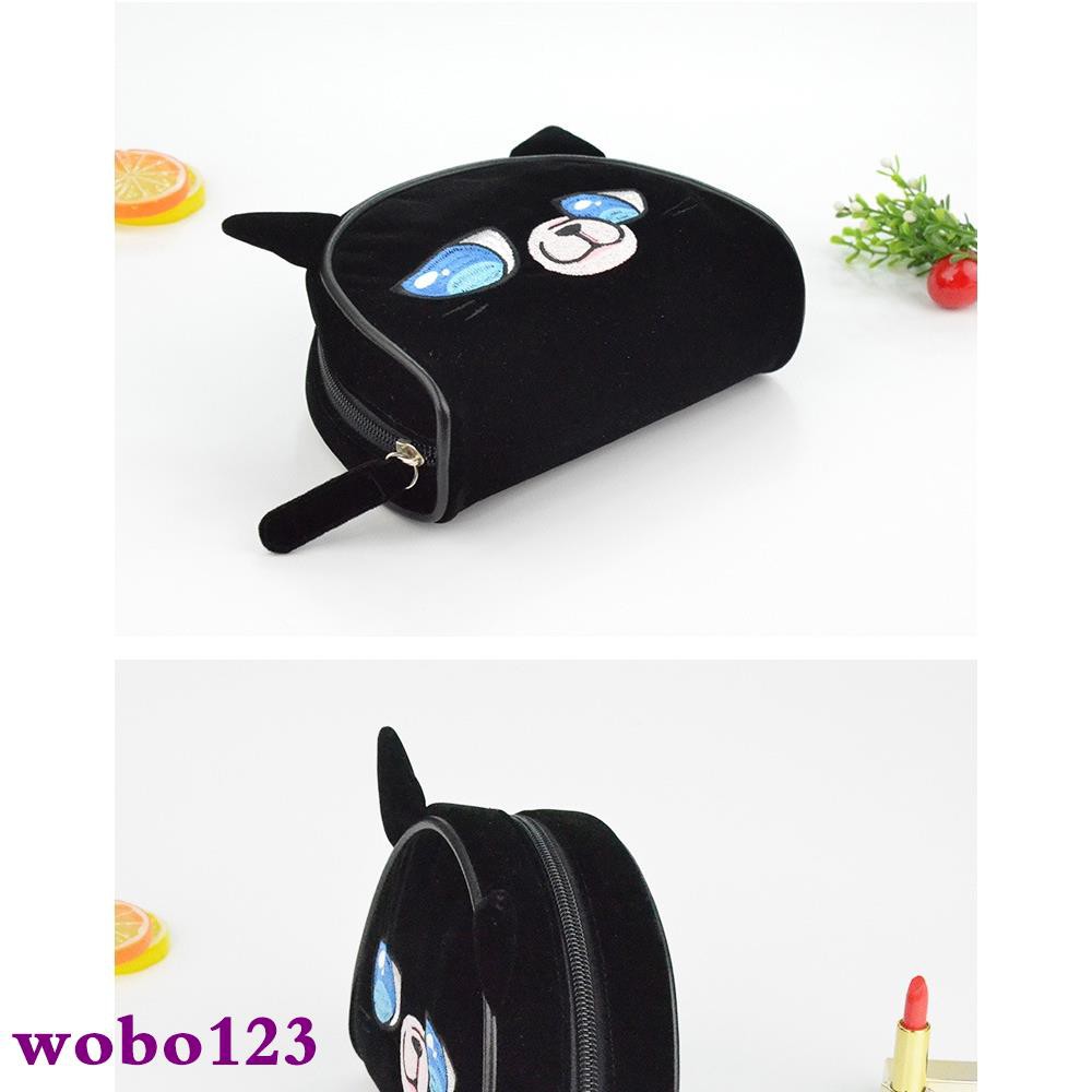 Túi đựng mỹ phẩm hình mèo hoạt hình đáng yêu tiện lợi dễ sử dụng
