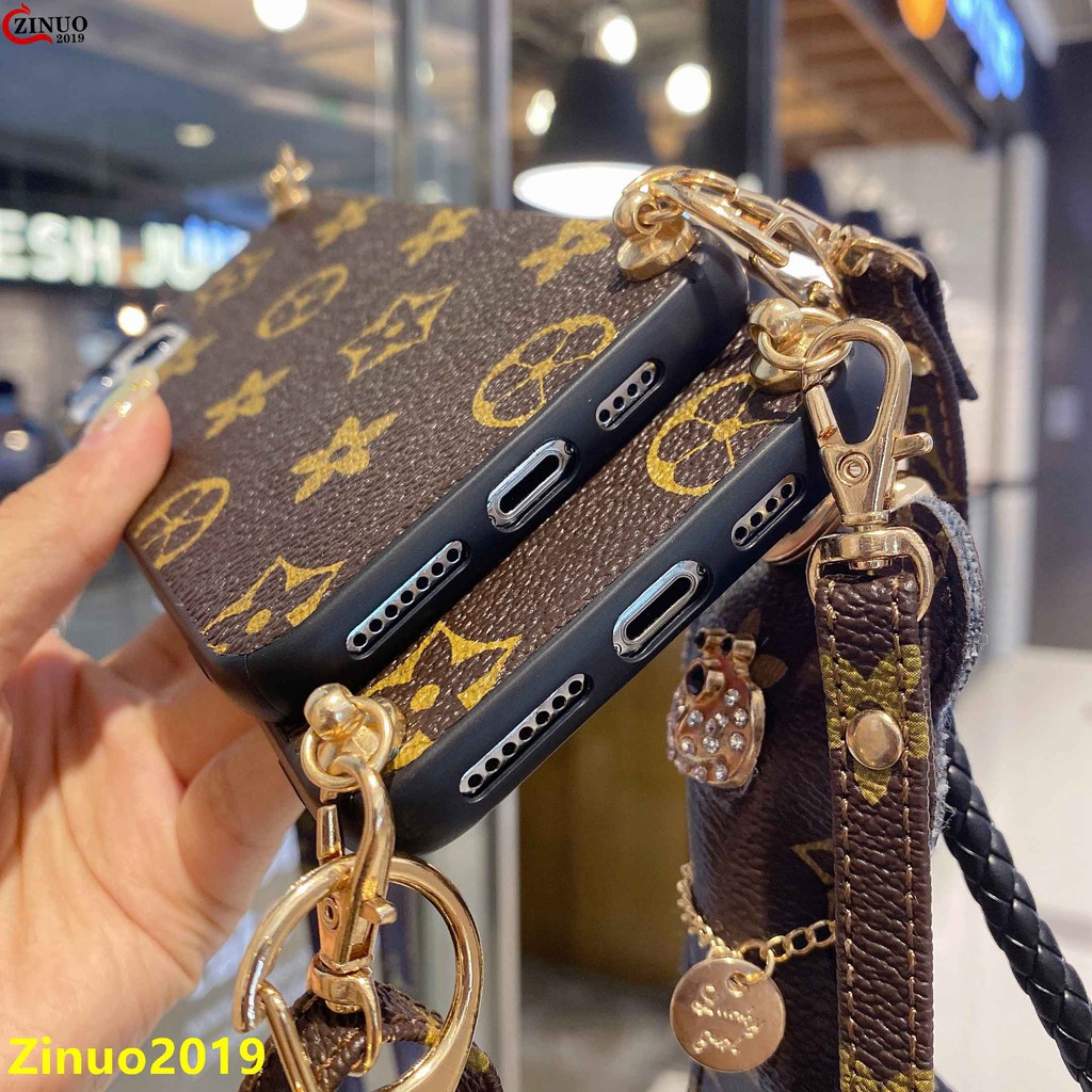 LV Ốp Điện Thoại Chống Rơi Vỡ Có Dây Đeo Cho Iphone 12 / 11 Pro Max / Xr / 8 / 7 Plus | BigBuy360 - bigbuy360.vn