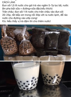 2 Sét trà sữa trân châu!