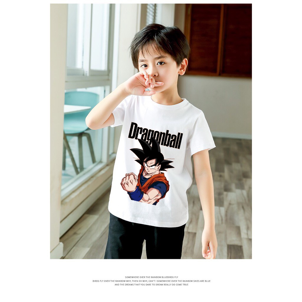 áo thun bé trai in hình goku dragonball 7 viên ngọc rồng cotton co giản