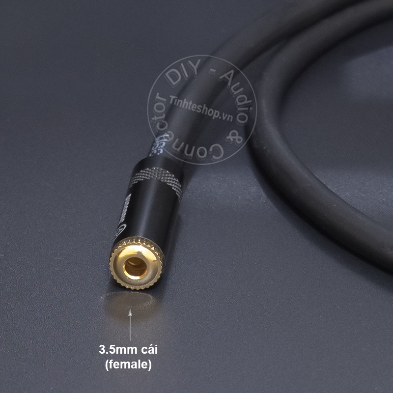 Dây 6.5 ra 3.5 stereo DIY 0.2M đến 3M - 3.5mm female to 6.5mm male TRS