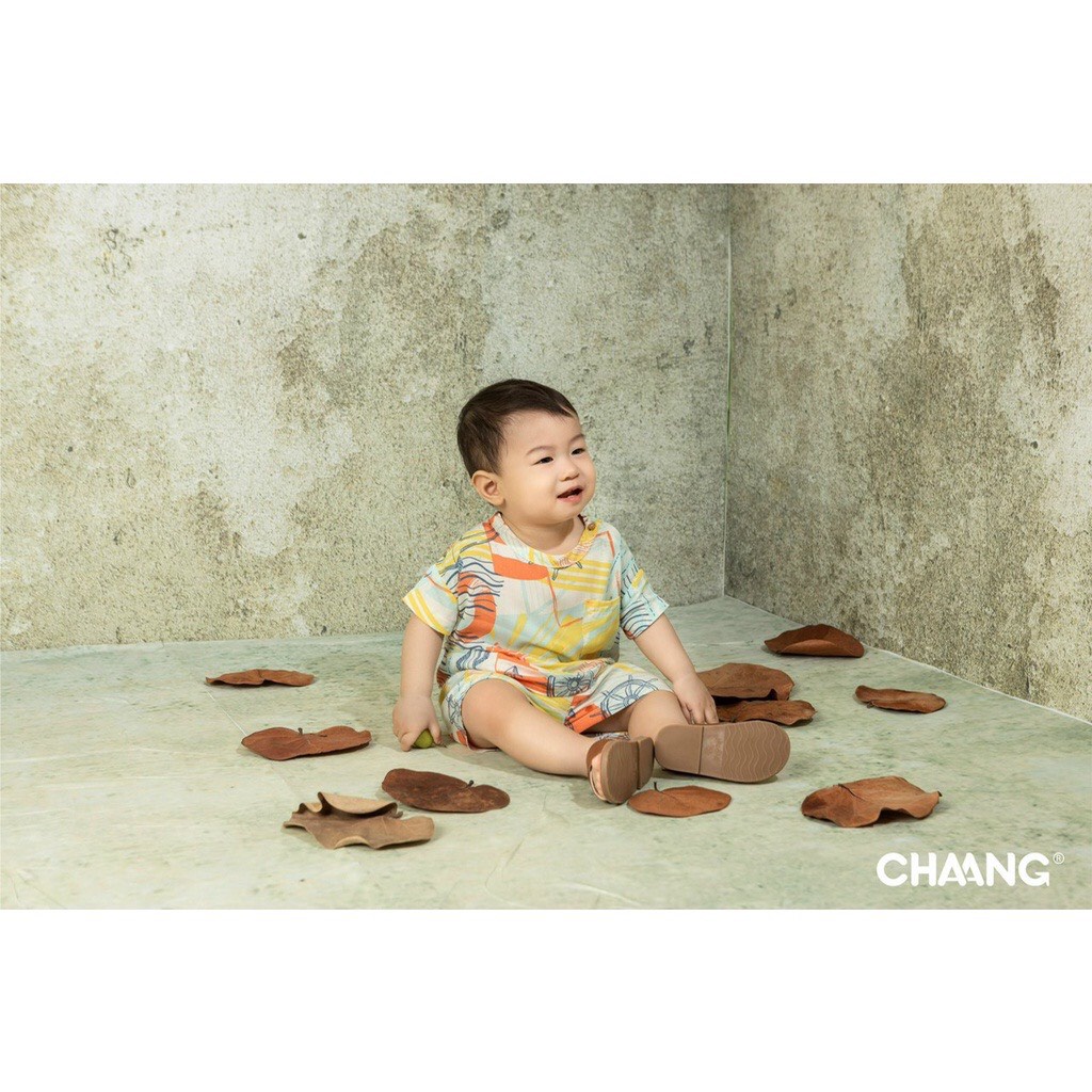 Chaang bộ cộc lanh cài vai cho bé trai họa tiết the sea cao cấp cho bé từ 3 tháng đến 5 tuổi SS2022D01