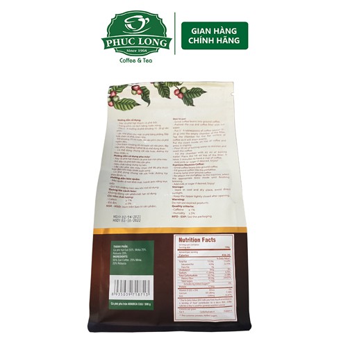 Cà Phê Arabica - Culi - Phúc Long - Gói 500g | BigBuy360 - bigbuy360.vn