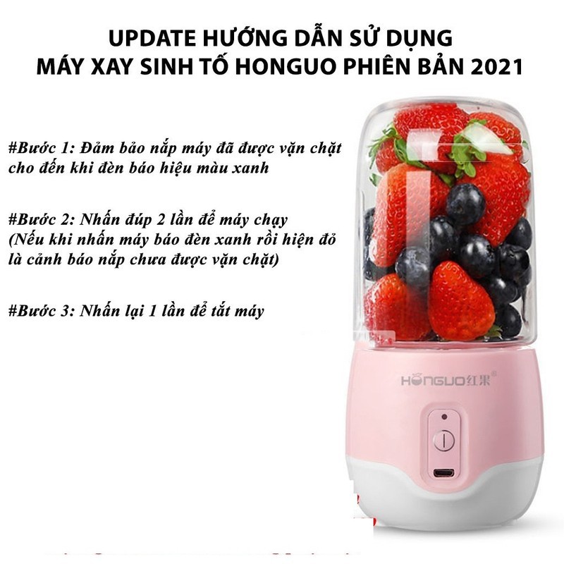 [6 LƯỠI LOẠI 1] Máy xay sinh tố cầm tay mini sạc pin, Máy say sinh tố cầm tay đa năng mini 300ml