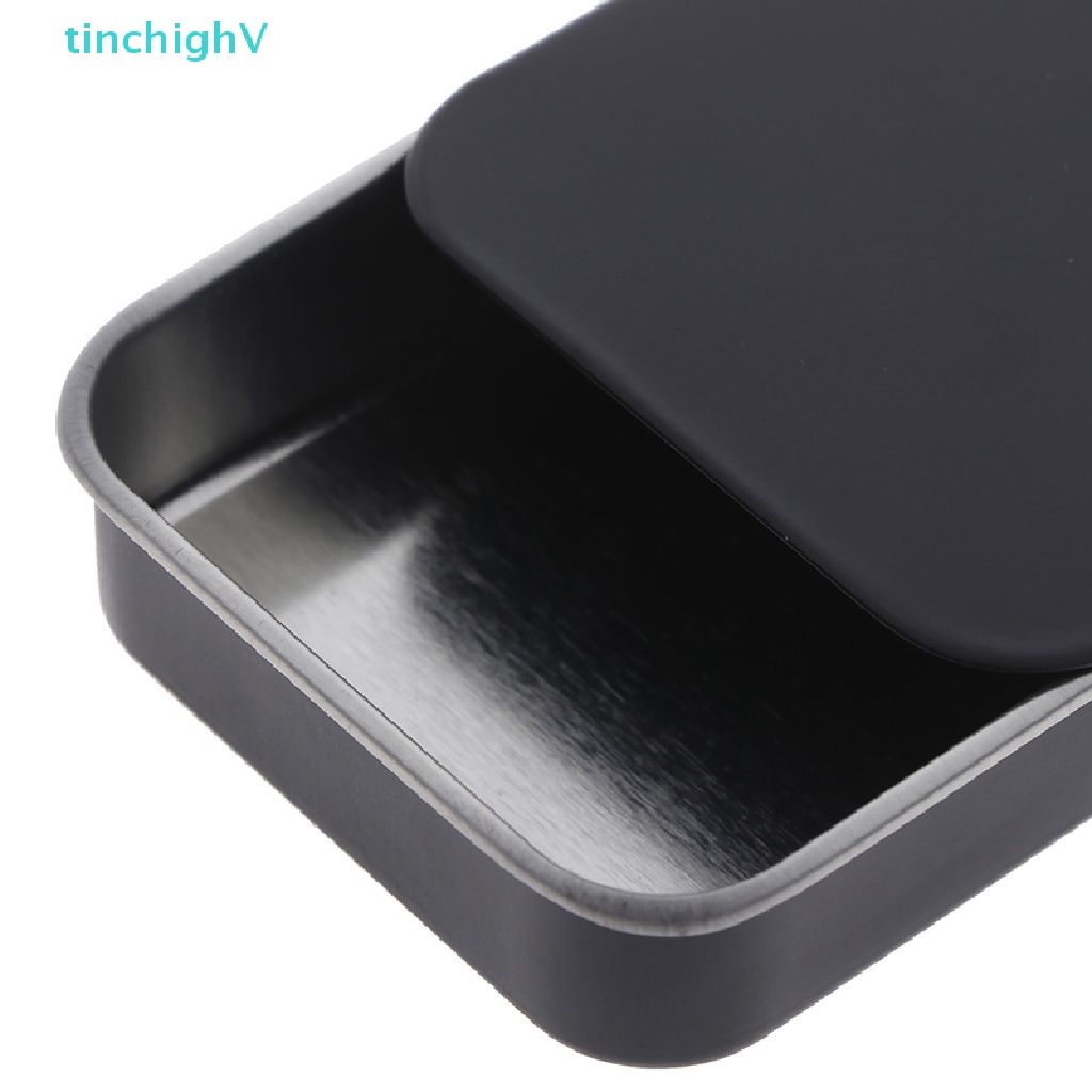 Hộp Thiếc Nhỏ Đựng Kem Dưỡng Râu Có Nắp Trượt 8x5x1.5cm