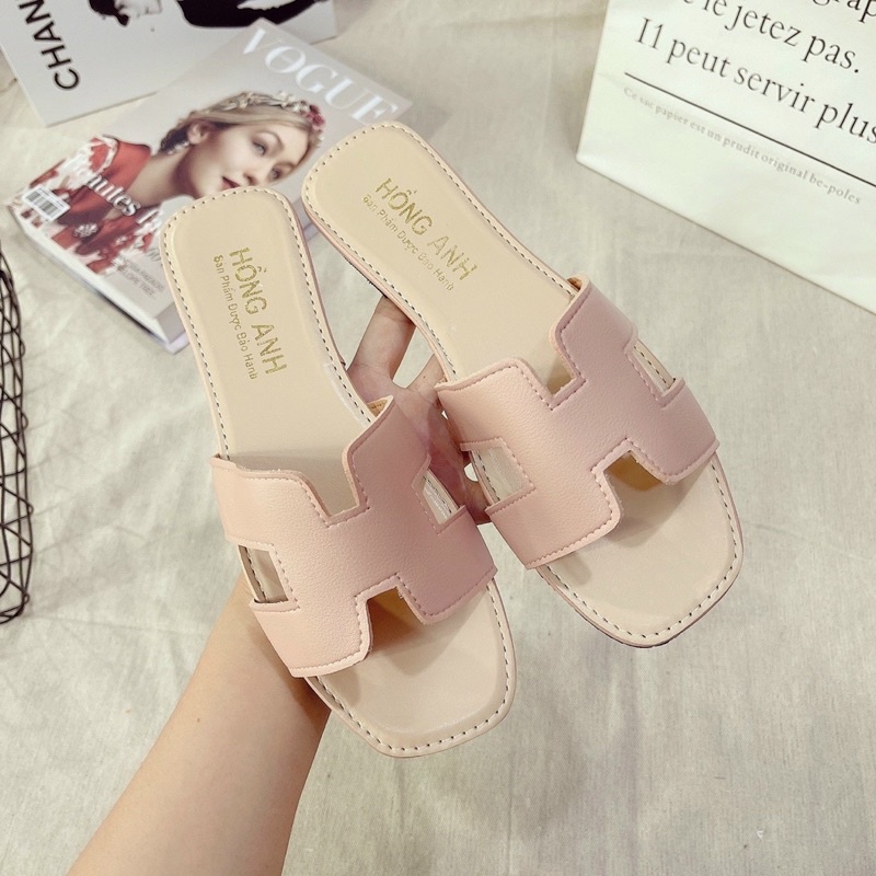 [Hàng Mới Về] Dép  H.M da xịn siêu hot