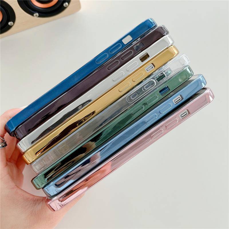 Ốp Điện Thoại Kính Cường Lực Trong Suốt Viền Silicon Cho iPhone X XS Max XR 7 8 Plus SE 2020 2022 SE3