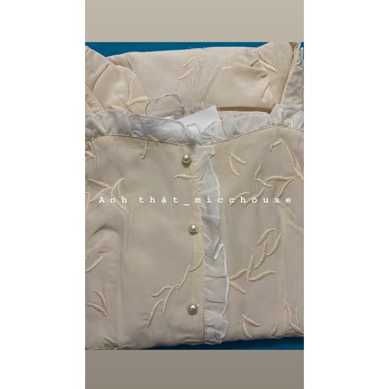 Order | Đầm tiểu thư dáng dài cổ vuông thêu hoa | BigBuy360 - bigbuy360.vn