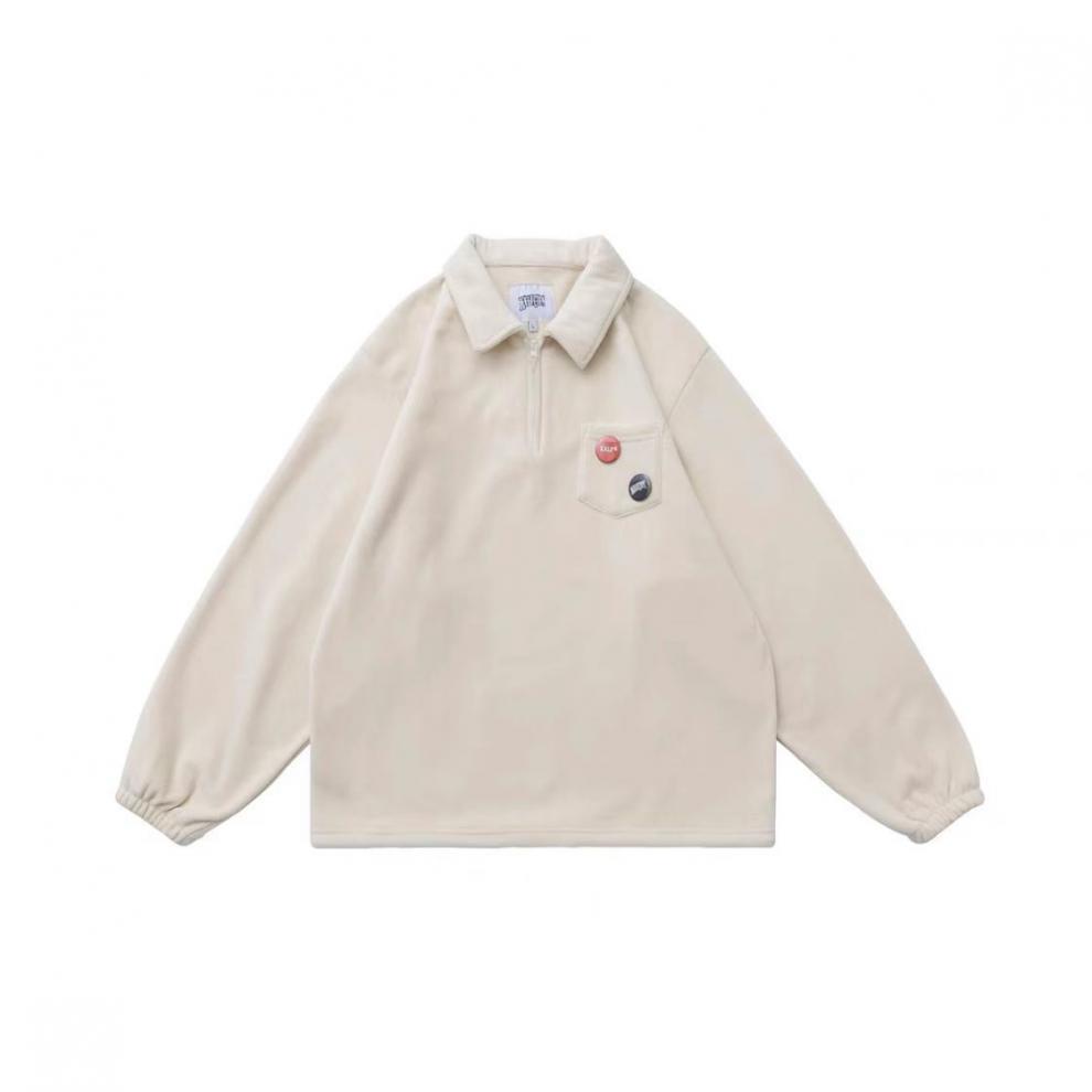 Áo Khoác sweater Cổ POLO Dáng Rộng Thời Trang Thu Đông 2023 Mới Cho Nữ Dễ Phối Đồ