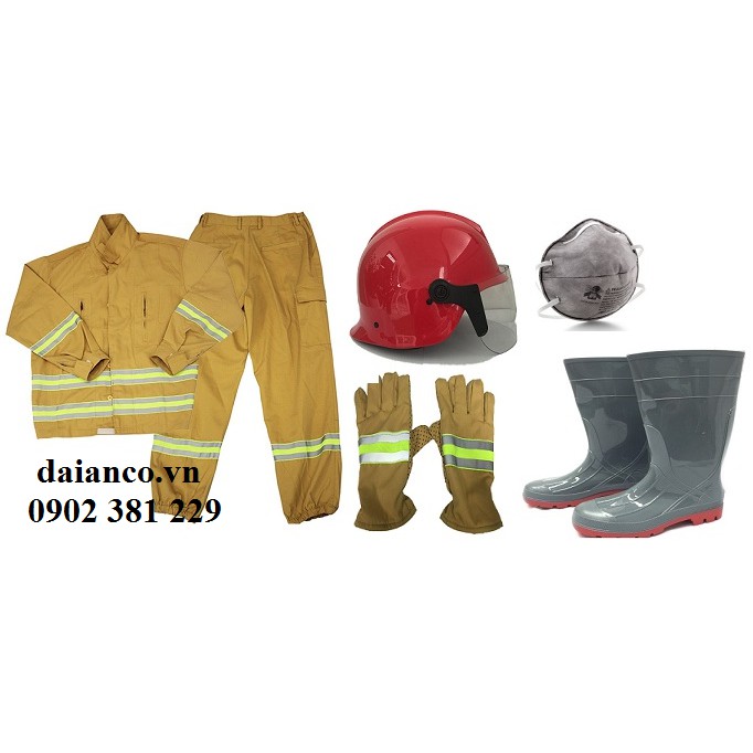Bộ quần áo chữa cháy theo TT48-BCA - 5 món CÓ TEM KIỂM ĐỊNH