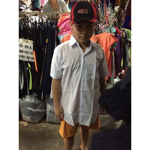 Free ship  Áo sơ mi trắng học sinh cấp 1