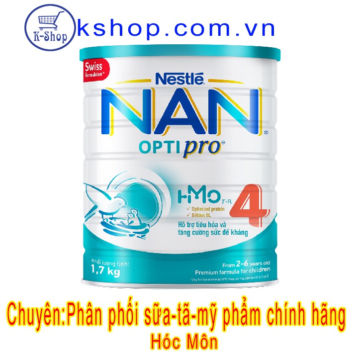 Sữa Bột Nestle NAN Optipro 4 1.7kg HMO Dành Cho Trẻ Trên 2 tuổi