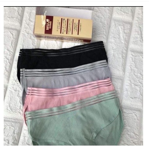 SET 4 QUẦN LÓT Mujj NGĂN TĂM XUẤT NHẬT CHO CHỊ EM-SIÊU XINH HÀNG CHẤT LƯỢNG CAO