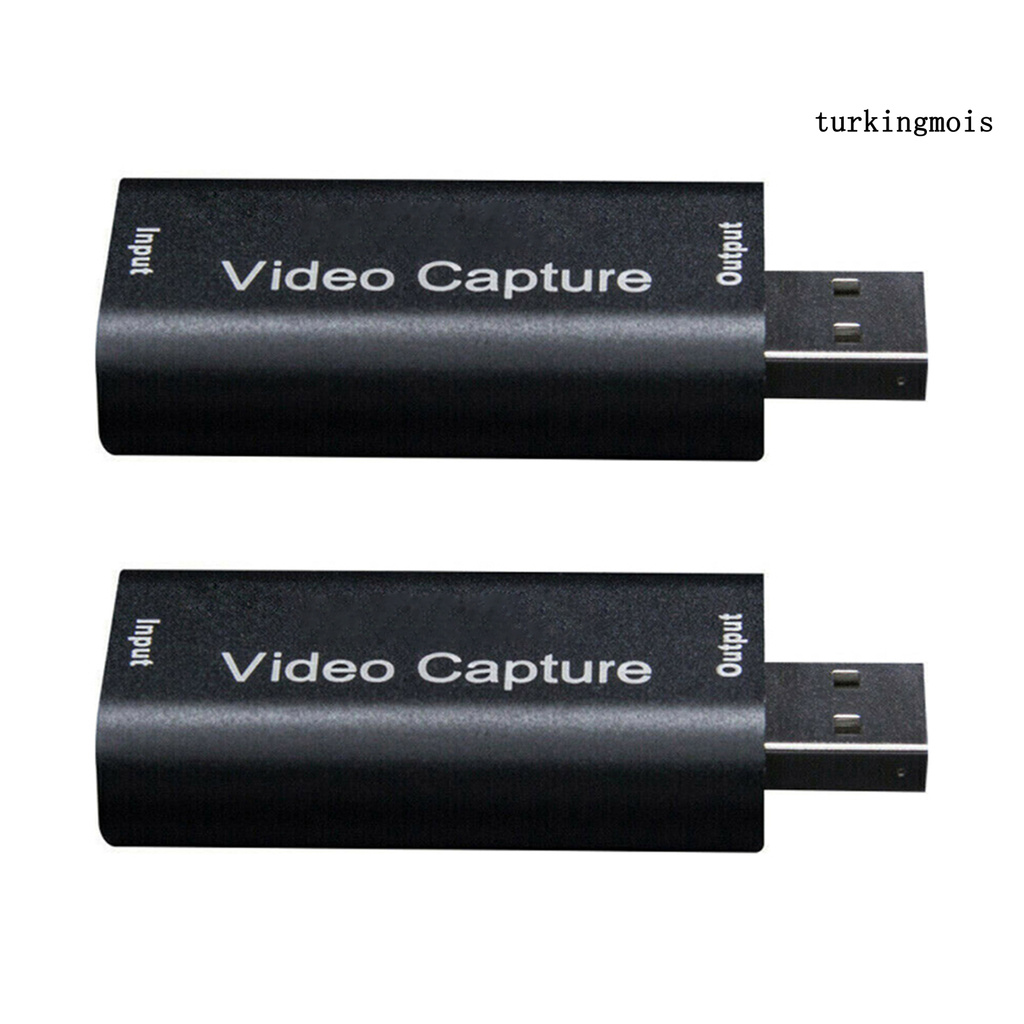 TSP_2Pcs 1080p HDMI-compatible to USB 2.0 Video Capture Card Recording Box Adapter Converter