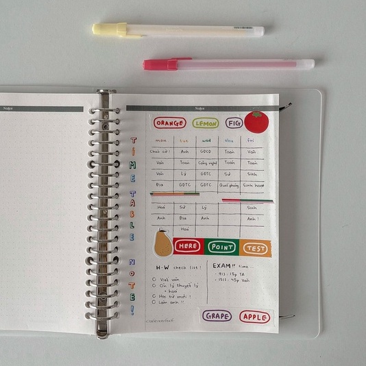 Sổ còng sắt B5 Crabit Someday 26 lỗ, 50 tờ, ruột chấm dotgrid, ruột ô vuông grid ghi chép bullet journal