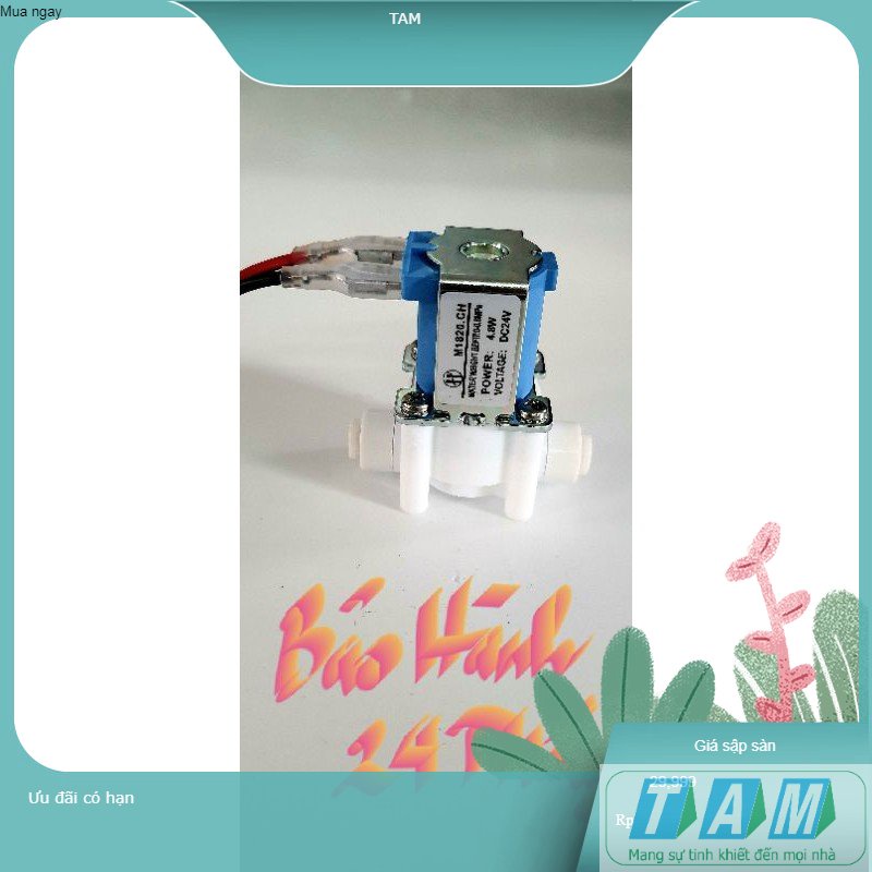Van điện từ 24V đấu nhanh máy lọc RO gia đình