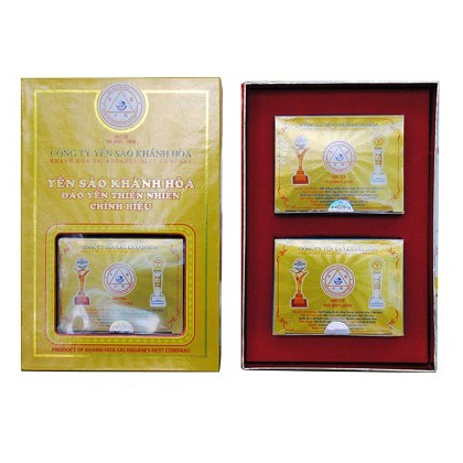 YẾN SÀO KHÁNH HÒA TINH CHẾ HỘP QUÀ TẶNG - 2 HỘP 3G (YẾN ĐẢO TỰ NHIÊN)