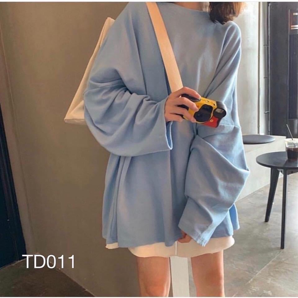 Áo Thun Trơn Smooth Unisex ♥ Phông dài tay cổ tròn form rộng dáng suông màu Đen | Trắng | Tím | Hồng | Vàng Ulzzang ♥