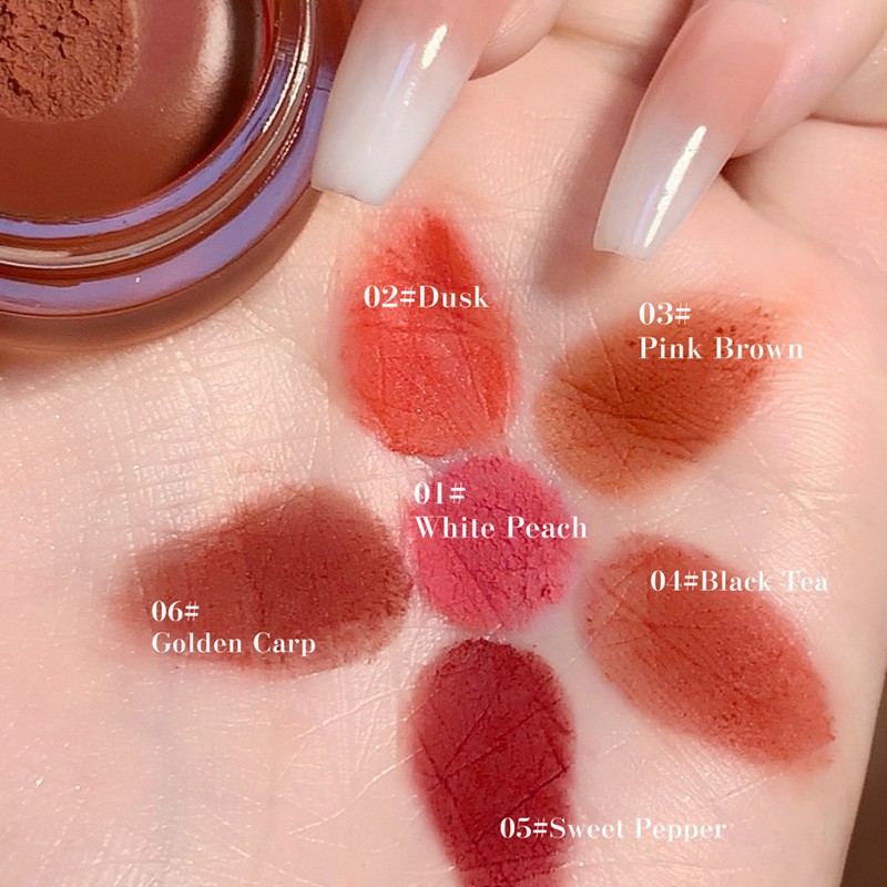 Son môi QIBEST 25g chất nhung lì mịn 6 màu tuỳ chọn kèm cọ | BigBuy360 - bigbuy360.vn