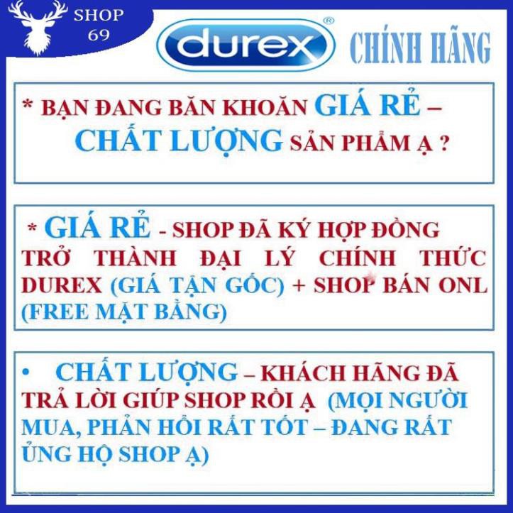 (Che tên) Bao cao su Durex Invisible Extra Thin Extra Sensitive 10 bao+ hộp bao cao su Durex Performa 12 bao/hộp