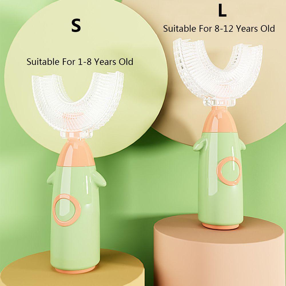 Bàn Chải Đánh Răng Silicone Mềm Mại Hình Chữ U Nhiều Màu Sắc Dành Cho Trẻ Em 1-12 Tuổi