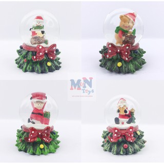 Quả cầu tuyết pha lê kích thước 7x6x6cm trang trí Noel Giáng sinh Năm mới (Nhiều mẫu)