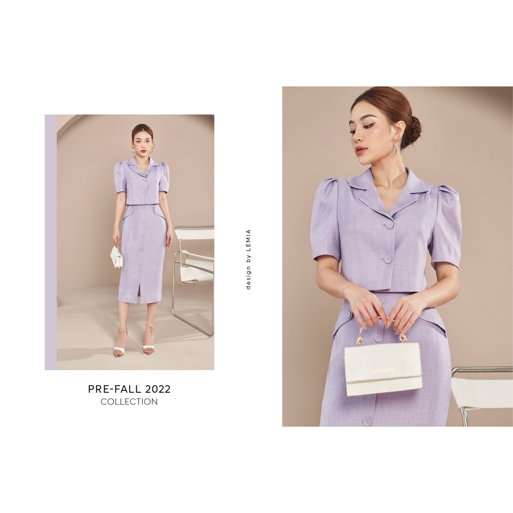 Áo Vest Nữ Lửng Tay Bồng Thời Trang Công Sở Thanh Lịch By LEMIA Design - 22AV029
