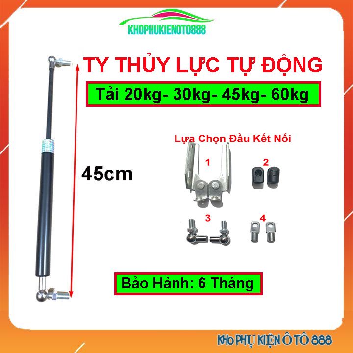 Ty thủy lực, ben hơi dài 45cm chịu lực 20kg-30kg-45kg-60kg-80kg/cây chống nắp capo, cốp ô tô cánh cửa
