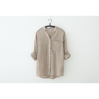 [Ảnh thật] Áo sơ mi form rộng chất linen mỏng nhẹ