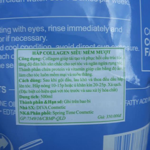 DẦU HẤP TÓC SIÊU MƯỢT COLLAGEN DIVA ITALY 500ML | BigBuy360 - bigbuy360.vn