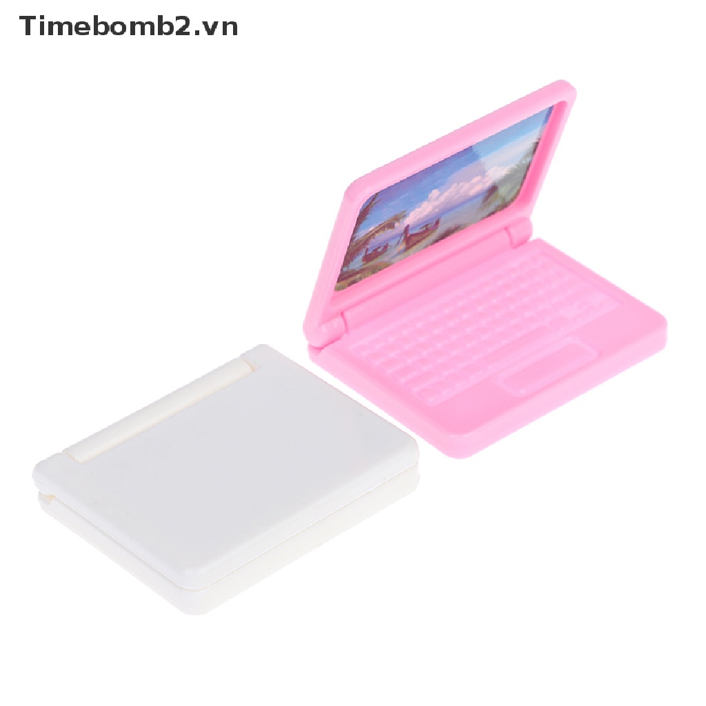 Bộ 2 Máy Tính mini Tỉ Lệ 1: 12 Xinh Xắn Dành Cho Búp Bê