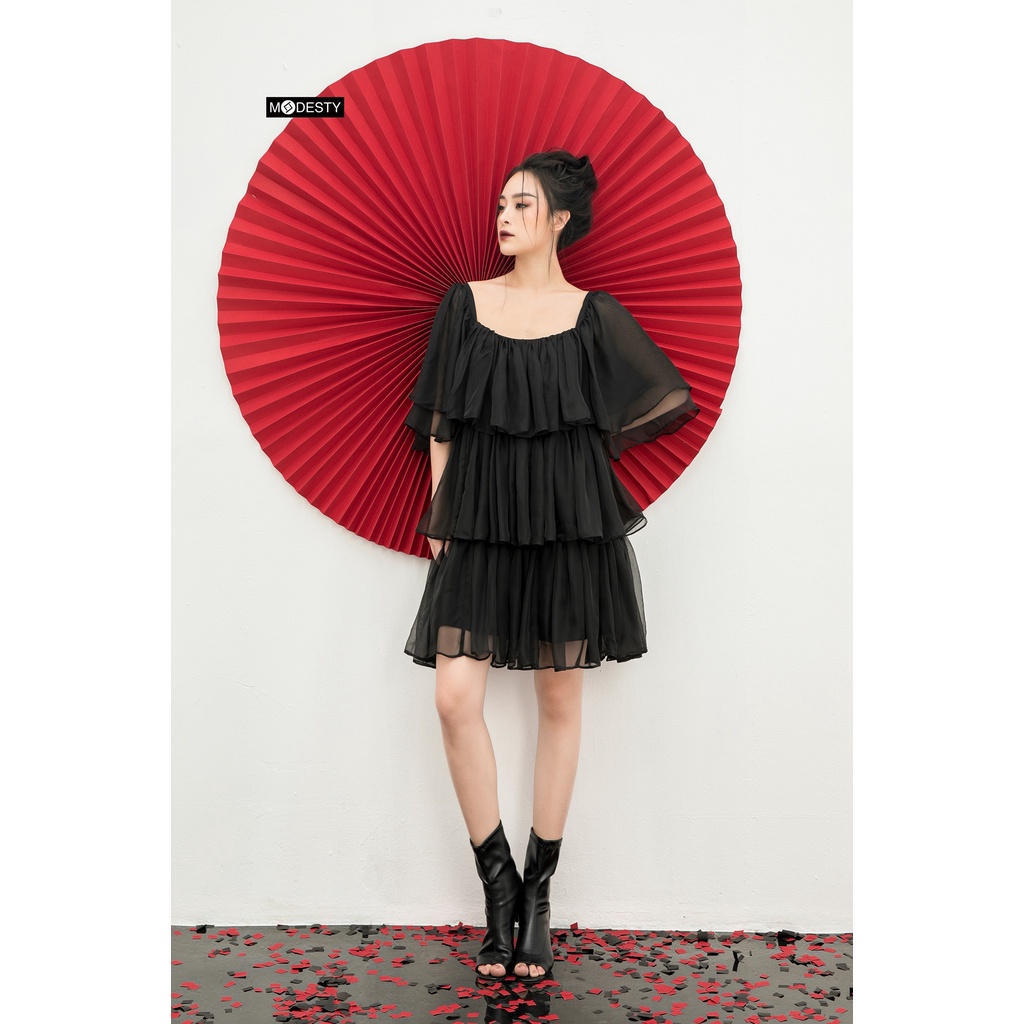 Modesty - Váy 3 tầng bèo voan Pluma Dress