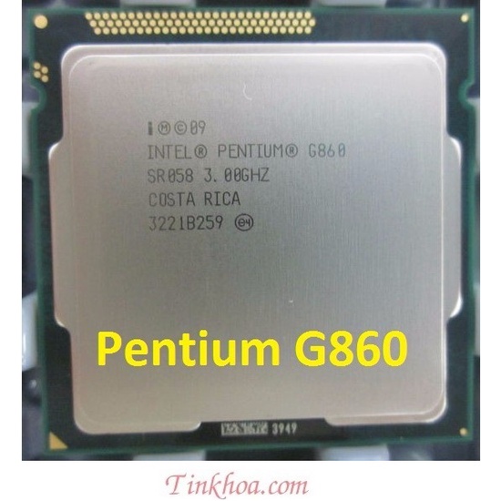 BỘ VI XỬ LÝ CPU INTEL PENTIUM G840/G860  socket 1155 Không kèm Fan - cũ (CPU26)