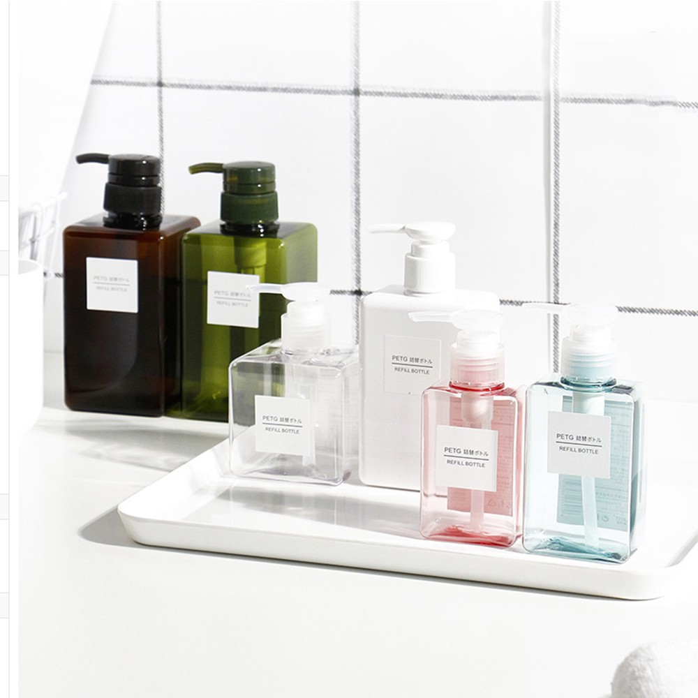 Quartet Chai Rỗng Dạng Nhấn Đựng Dầu Gội Đầu Dung Tích Lớn Chia Ngăn Đựng Mỹ Phẩm Mang Theo Du Lịch