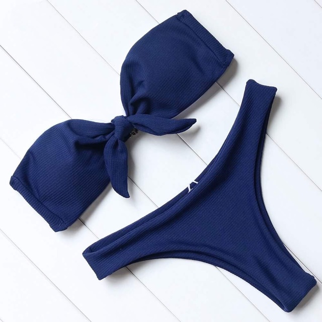 [BKN56] <ÂU> SET BIKINI QUÂY NƠ NGỰC VẢI GÂN 3 MÀU | BigBuy360 - bigbuy360.vn